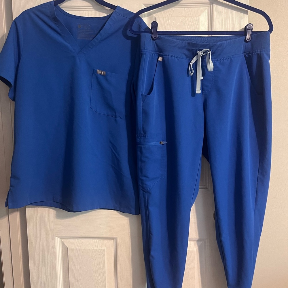 Royal Blue Women's Scrub Set